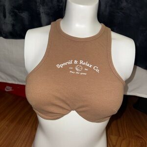 Women's Tan crop top